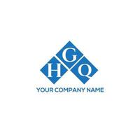 GHQ letter logo design on WHITE background. GHQ creative initials letter logo concept. GHQ letter design. vector