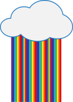 Regenbogen mit Wolkensymbol Zeichen Symboldesign png