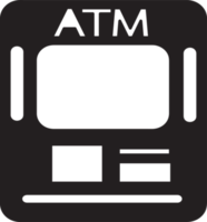 design de símbolo de sinal de ícone de slot de cartão atm png