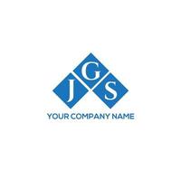 JGS letter logo design on WHITE background. JGS creative initials letter logo concept. JGS letter design. vector