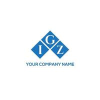 IGZ creative initials letter logo concept. IGZ letter design.IGZ letter logo design on WHITE background. IGZ creative initials letter logo concept. IGZ letter design. vector