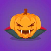 drácula calabaza halloween vector