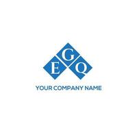 EGQ letter logo design on WHITE background. EGQ creative initials letter logo concept. EGQ letter design. vector