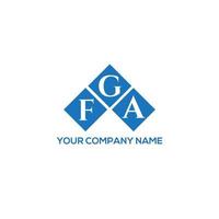 FGA letter logo design on WHITE background. FGA creative initials letter logo concept. FGA letter design. vector