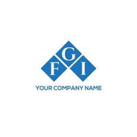 FGI letter logo design on WHITE background. FGI creative initials letter logo concept. FGI letter design. vector