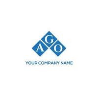 AGO letter logo design on WHITE background. AGO creative initials letter logo concept. AGO letter design. vector