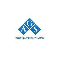 AGS letter logo design on WHITE background. AGS creative initials letter logo concept. AGS letter design. vector