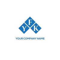 FYK letter logo design on WHITE background. FYK creative initials letter logo concept. FYK letter design. vector