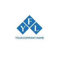 FYL letter logo design on WHITE background. FYL creative initials letter logo concept. FYL letter design. vector