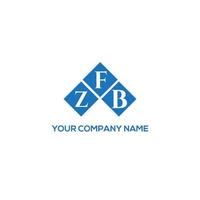 ZFB letter logo design on WHITE background. ZFB creative initials letter logo concept. ZFB letter design. vector