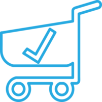 Shopping cart trolley icon sign design png