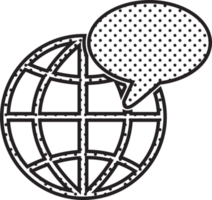 wereldbol pictogram teken symbool ontwerp png