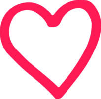 Hand drawn heart icon sign design png