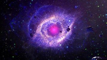 Galaxy space exploration rock scence the helix nebula video