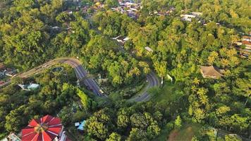 Beautiful aerial view, tourism hill on Pandansari beach, Yogyakarta-Indonesia. photo