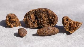 high thc cannabis, concentrate marijuana in the form of hashish amber trichomes photo