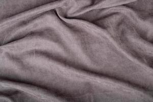 wrinkled gray blanket, delicate silk fabric texture photo