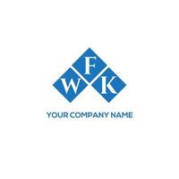 WFK letter logo design on WHITE background. WFK creative initials letter logo concept. WFK letter design. vector