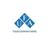 UFA letter logo design on WHITE background. UFA creative initials letter logo concept. UFA letter design. vector
