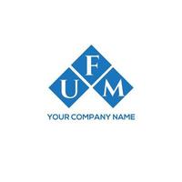 UFM letter logo design on WHITE background. UFM creative initials letter logo concept. UFM letter design. vector