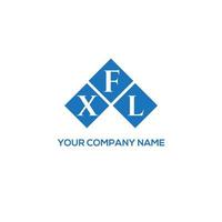 XFL letter logo design on WHITE background. XFL creative initials letter logo concept. XFL letter design. vector