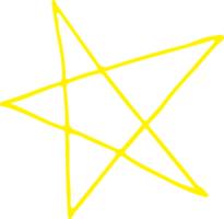 icono de estrella dibujar a mano signo símbolo diseño png