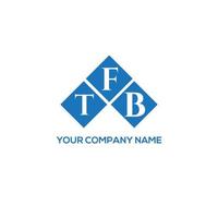 TFB letter logo design on WHITE background. TFB creative initials letter logo concept. TFB letter design. vector