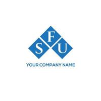 diseño de logotipo de letra sfu sobre fondo blanco. concepto de logotipo de letra de iniciales creativas sfu. diseño de letras sfu. vector