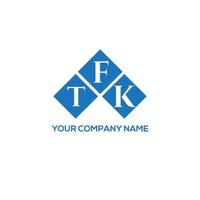 diseño de logotipo de letra tfk sobre fondo blanco. concepto de logotipo de letra de iniciales creativas tfk. diseño de letras tfk. vector