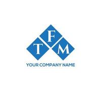 TFM letter logo design on WHITE background. TFM creative initials letter logo concept. TFM letter design. vector