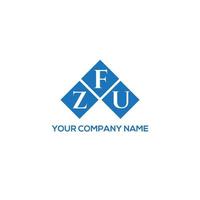 ZFU letter logo design on WHITE background. ZFU creative initials letter logo concept. ZFU letter design. vector