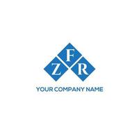 ZFR letter logo design on WHITE background. ZFR creative initials letter logo concept. ZFR letter design. vector