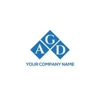 AGD letter logo design on WHITE background. AGD creative initials letter logo concept. AGD letter design. vector