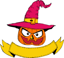 diseño de cartel de calabaza de icono de halloween png