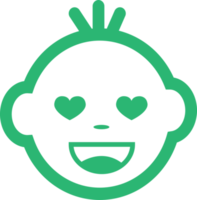 baby gezicht emotie pictogram teken ontwerp png