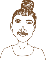 personas cara mano dibujar avatar signo diseño png