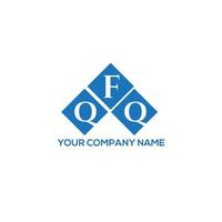 QFQ letter logo design on WHITE background. QFQ creative initials letter logo concept. QFQ letter design. vector