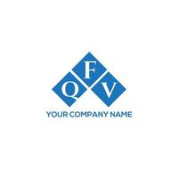 QFV letter logo design on WHITE background. QFV creative initials letter logo concept. QFV letter design. vector