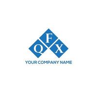 QFX creative initials letter logo concept. QFX letter design.QFX letter logo design on WHITE background. QFX creative initials letter logo concept. QFX letter design. vector