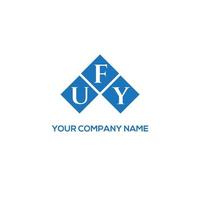 diseño de logotipo de letra ufy sobre fondo blanco. ufy concepto creativo del logotipo de la letra inicial. diseño de letras ufy. vector