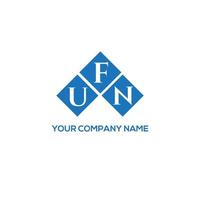 UFN letter logo design on WHITE background. UFN creative initials letter logo concept. UFN letter design. vector