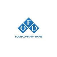 OFD letter logo design on WHITE background. OFD creative initials letter logo concept. OFD letter design. vector