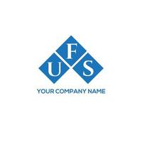 UFS letter logo design on WHITE background. UFS creative initials letter logo concept. UFS letter design. vector