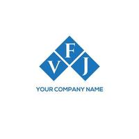 VFJ letter logo design on WHITE background. VFJ creative initials letter logo concept. VFJ letter design. vector