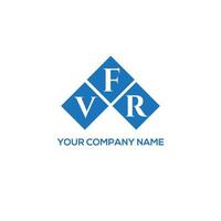 diseño de logotipo de letra vfr sobre fondo blanco. concepto de logotipo de letra de iniciales creativas vfr. diseño de letra vfr. vector