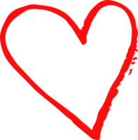 Hand draw Heart icon love sign design png