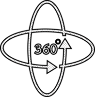 360 graders ikon tecken symbol design png