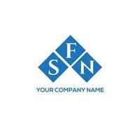 SFN letter logo design on WHITE background. SFN creative initials letter logo concept. SFN letter design. vector