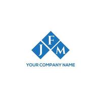 JFM letter logo design on WHITE background. JFM creative initials letter logo concept. JFM letter design. vector