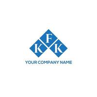 diseño de logotipo de letra kfk sobre fondo blanco. concepto de logotipo de letra de iniciales creativas kfk. diseño de letras kfk. vector